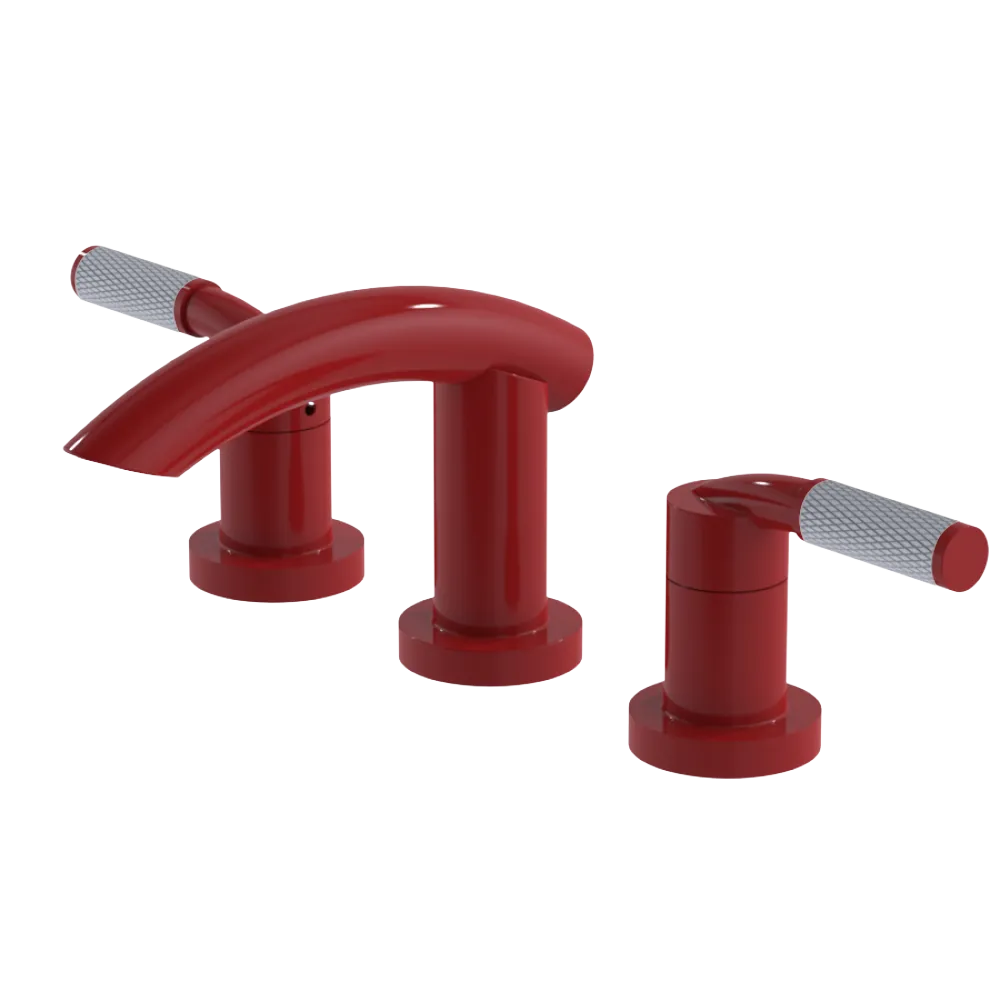 Rubinet Widespread Lav. Set. (less drain) Red