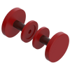 Rubinet Shower Door Knob (set) Maroon