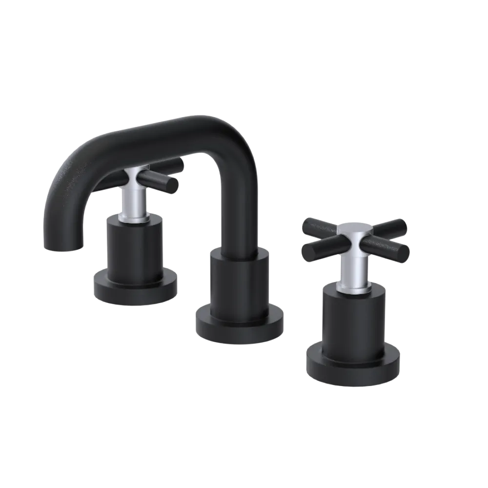 Rubinet Widespread Lav. Set. (less drain) Matt Black