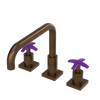 Rubinet Widespread Kitchen Set with Genesis Spout Tuscan Brass