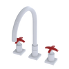 Rubinet Widespread Kitchen Set White