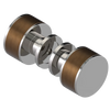 Rubinet Shower Door Knob (set) Polished Nickel