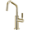 Brizo Beverage Faucet With Angled Spout And Knurled Handle