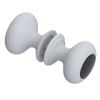 Rubinet Shower Door Knob (set) Matt White