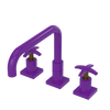 Rubinet Widespread Kitchen Set with Genesis Spout Purple Haze