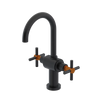 Rubinet Single Hole Dual Handle Lav. Set with LaSalle Spout (less drain) Matt Black