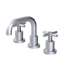 Rubinet Widespread Lav. Set. (less drain) Satin Chrome
