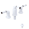 Rubinet Bidet Fitting with Spray, Diverter, and Vacuum Breaker (less drain) White