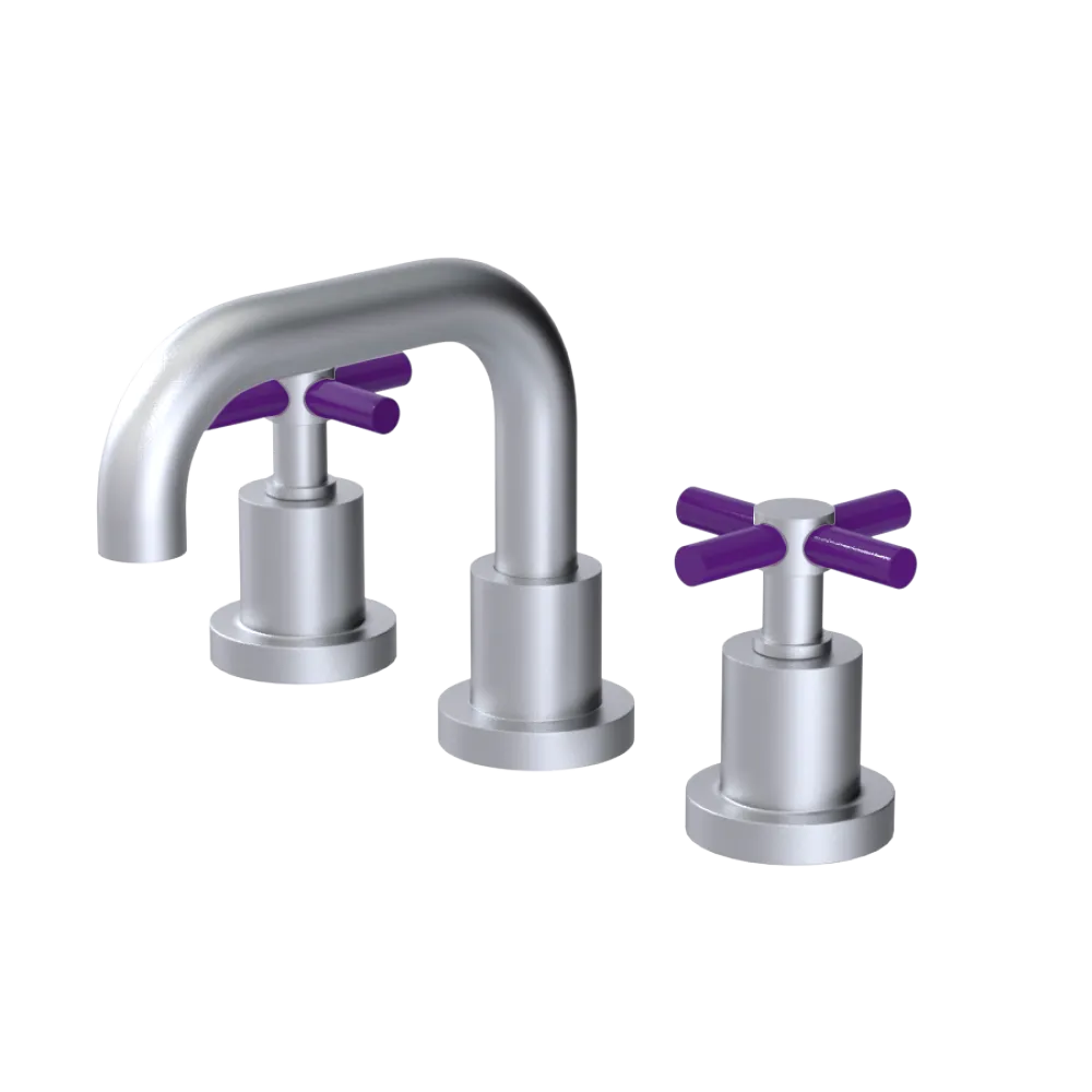 Rubinet Widespread Lav. Set. (less drain) Satin Chrome