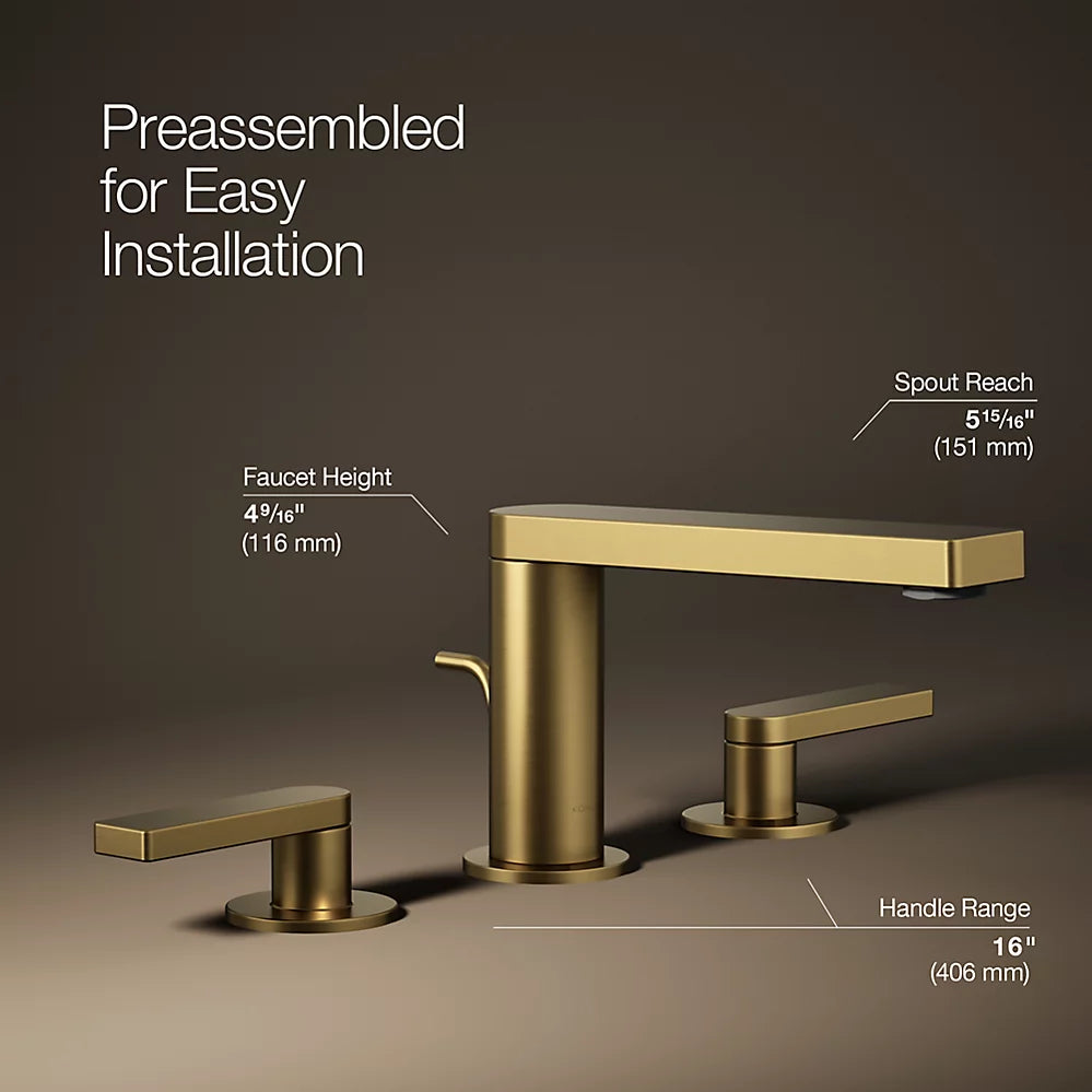 Composed® Widespread bathroom sink faucet with Lever handles, 1.2 gpm