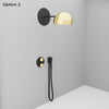 Baril Shower head with wall-mounted shower arm