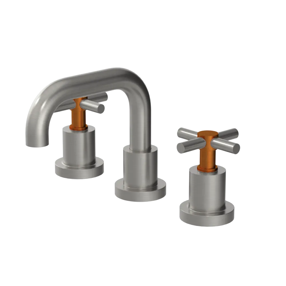 Rubinet Widespread Lav. Set. (less drain) Satin Nickel