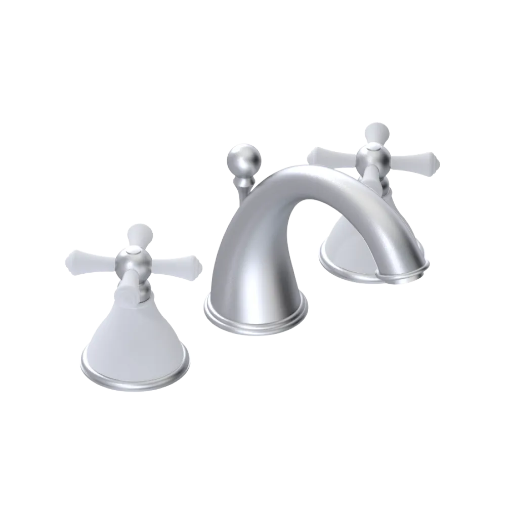 Rubinet Widespread Lav. Set. (less drain) Satin Chrome