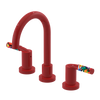 Rubinet Widespread Lav set (less drain) Red