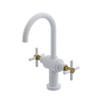 Rubinet Single Hole Dual Handle Lav. Set with LaSalle Spout (less drain) White