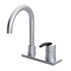 Rubinet 4" Centre Single Control Lav. Set. (less drain) Satin Chrome