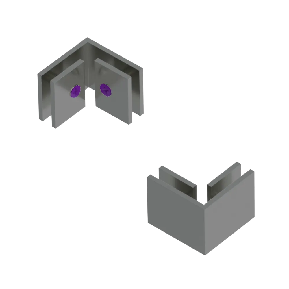 Rubinet 90 Glass to Glass Satin Nickel