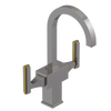 Rubinet Single Hole Dual Handle Lav. Set. (less drain) Polished Nickel