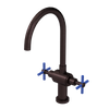 Rubinet Two Handle Single Hole Kitchen Set with LaSalle Spout Oil Rubbed Bronze