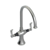 Rubinet Two Handle Single Hole Kitchen Set Satin Nickel