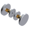 Rubinet Shower Door Knob (set) Satin Chrome