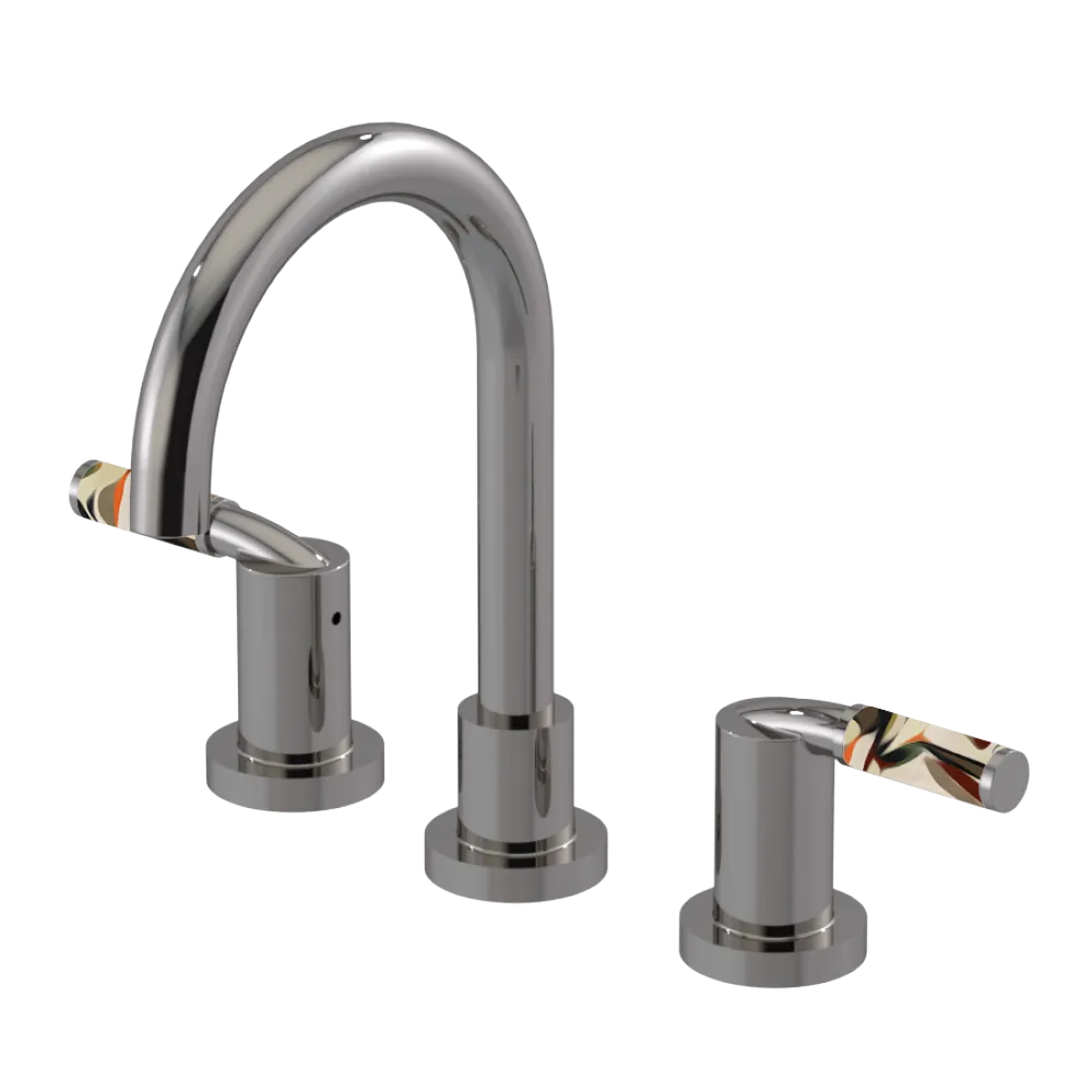 Rubinet Widespread Lav set (less drain) Polished Nickel