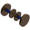 Rubinet Shower Door Knob (set) Tuscan Brass