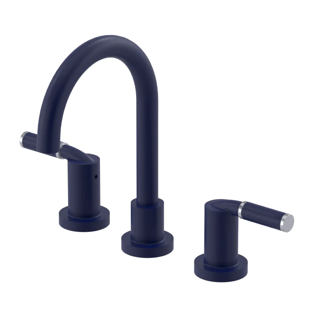 Rubinet Widespread Lav set (less drain) Midnight Blue