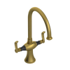 Rubinet Two Handle Single Hole Kitchen Set Antique Brass Matt