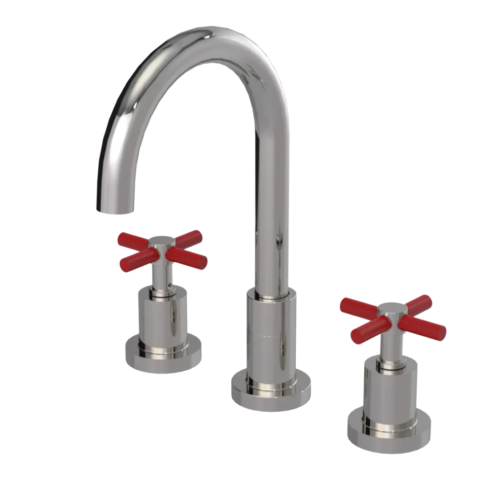 Rubinet Widespread Kitchen Set with LaSalle Spout Polished Nickel