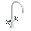 Rubinet Two Handle Single Hole Kitchen Set White