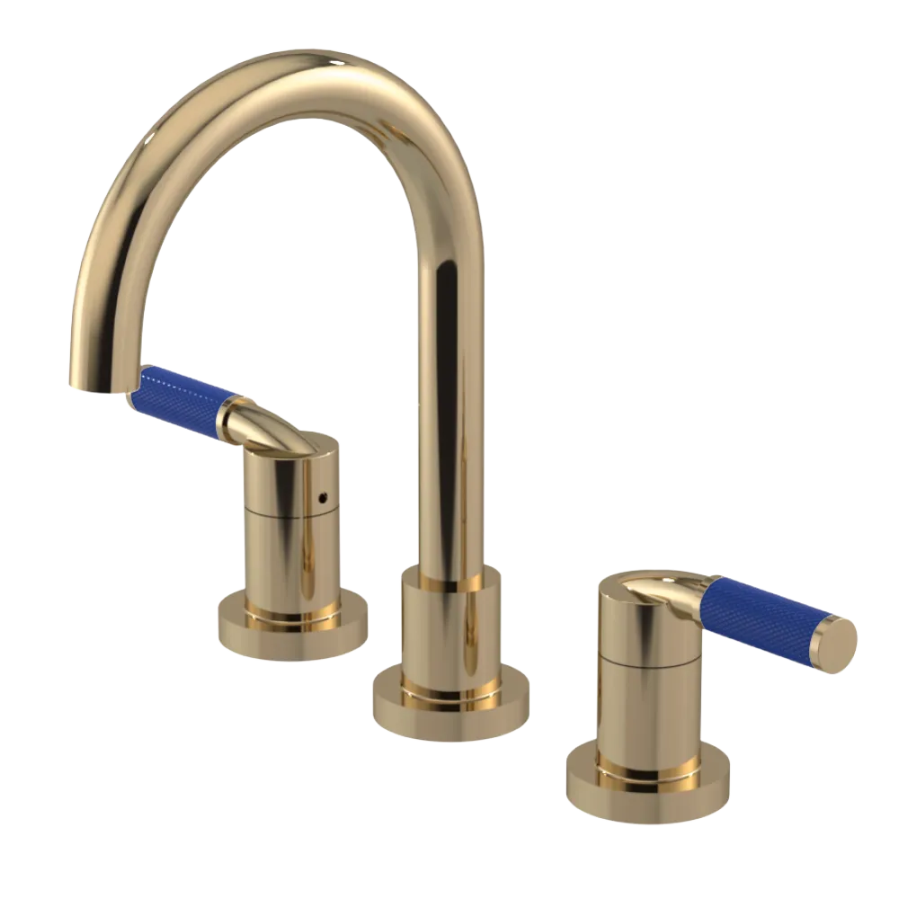 Rubinet Widespread Lav. Set. (less drain) Gold