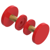 Rubinet Shower Door Knob (set) Red
