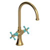 Rubinet Two Handle Single Hole Kitchen Set Gold