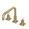 Rubinet Widespread Kitchen Set with Genesis Spout Satin Gold