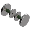 Rubinet Shower Door Knob (set) Polished Nickel