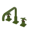 Rubinet Widespread Kitchen Set with Genesis Spout Green Envy