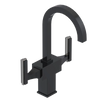 Rubinet Single Hole Dual Handle Lav. Set. (less drain) Black