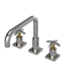 Rubinet Widespread Kitchen Set with Genesis Spout Polished Nickel