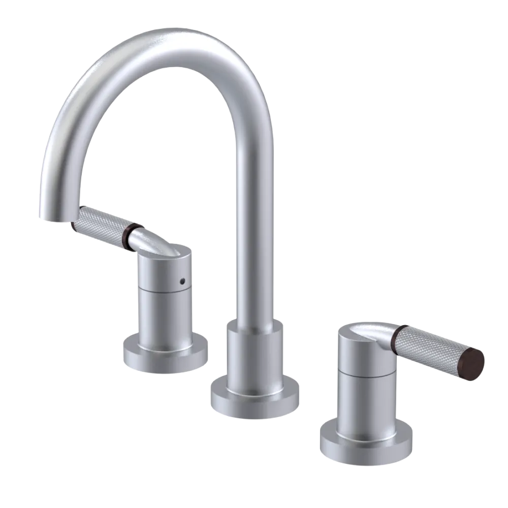 Rubinet Widespread Lav. Set. (less drain) Satin Chrome