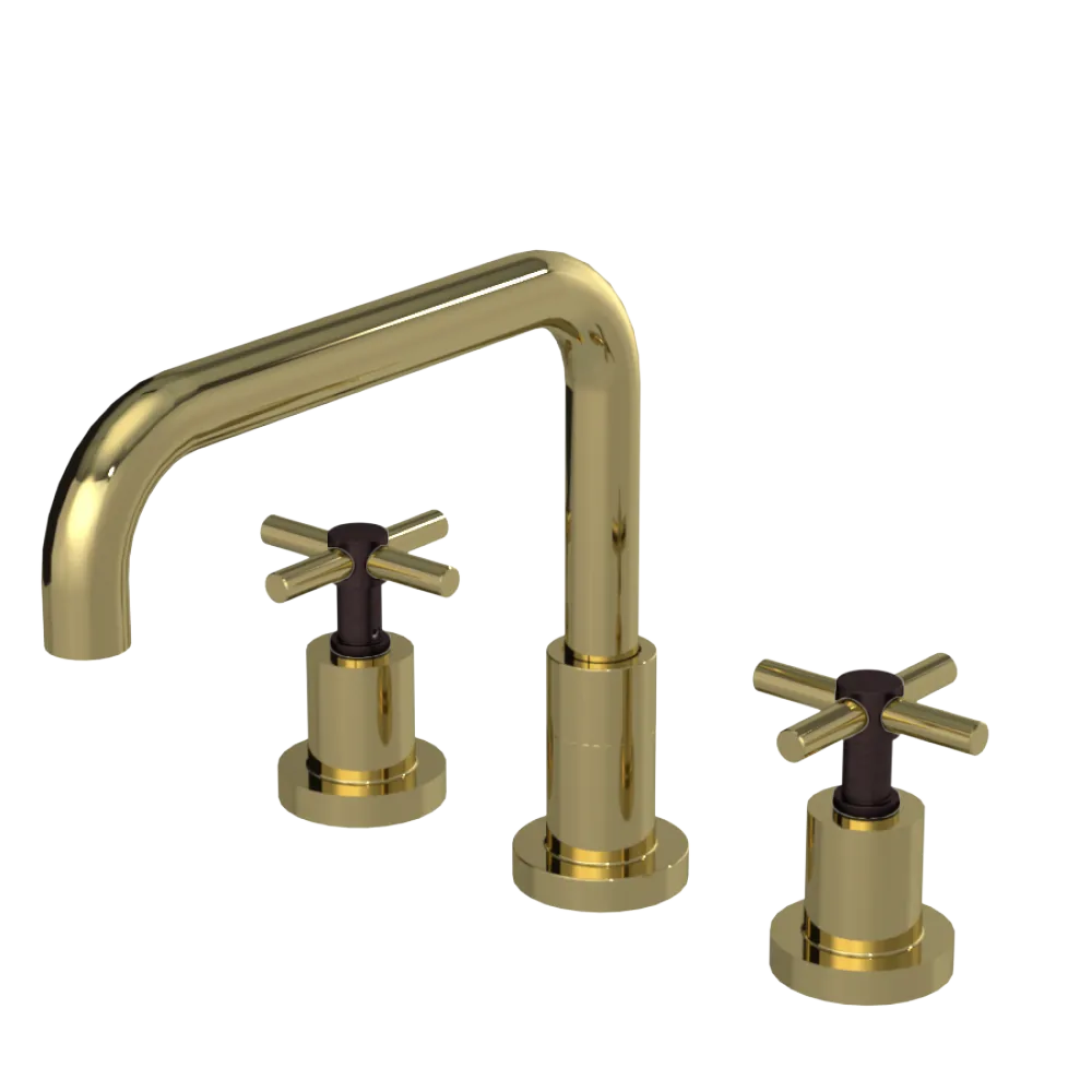 Rubinet Widespread Kitchen Set Natural Brass