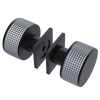 Rubinet Shower Door Knob (set) Matt Black