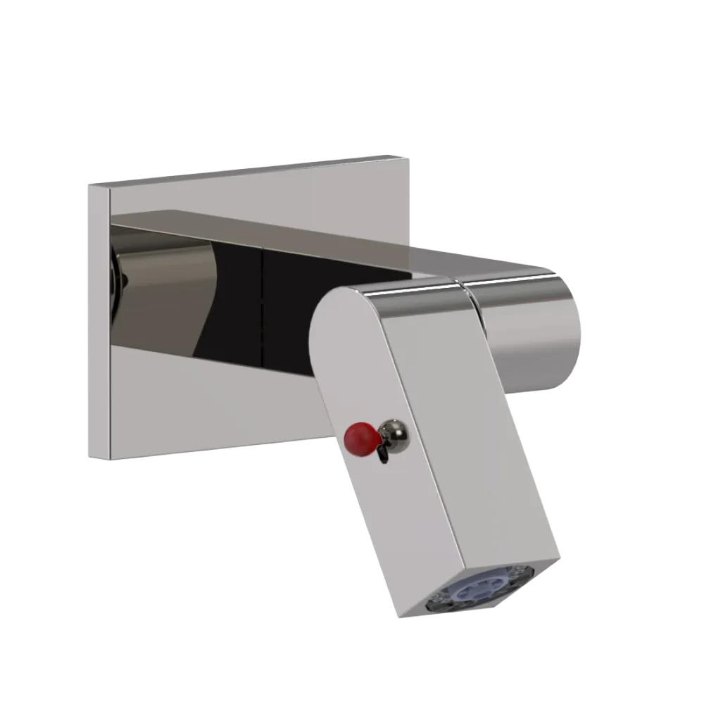 Rubinet Wall Mount Bidet & Foot Rinse with Dual Function Spray Polished Nickel