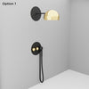Baril Shower head with wall-mounted shower arm