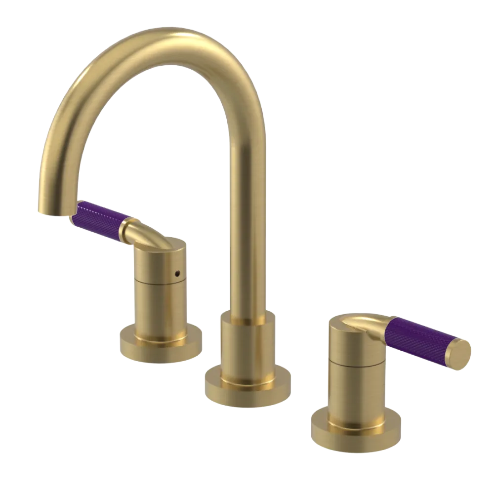 Rubinet Widespread Lav. Set. (less drain) Satin Brass