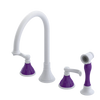 Rubinet Widespread Kitchen Set with Hand Spray White