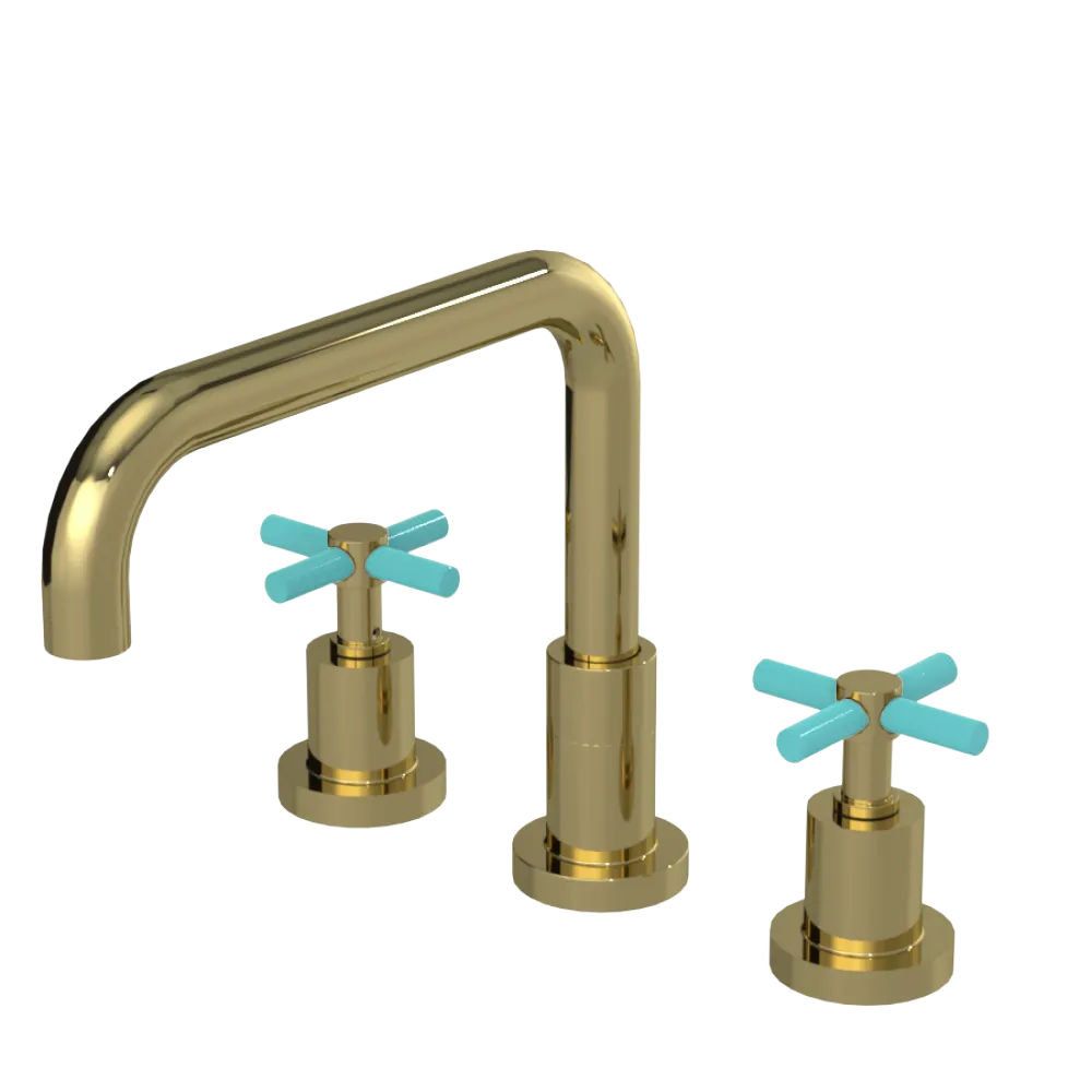 Rubinet Widespread Kitchen Set Natural Brass