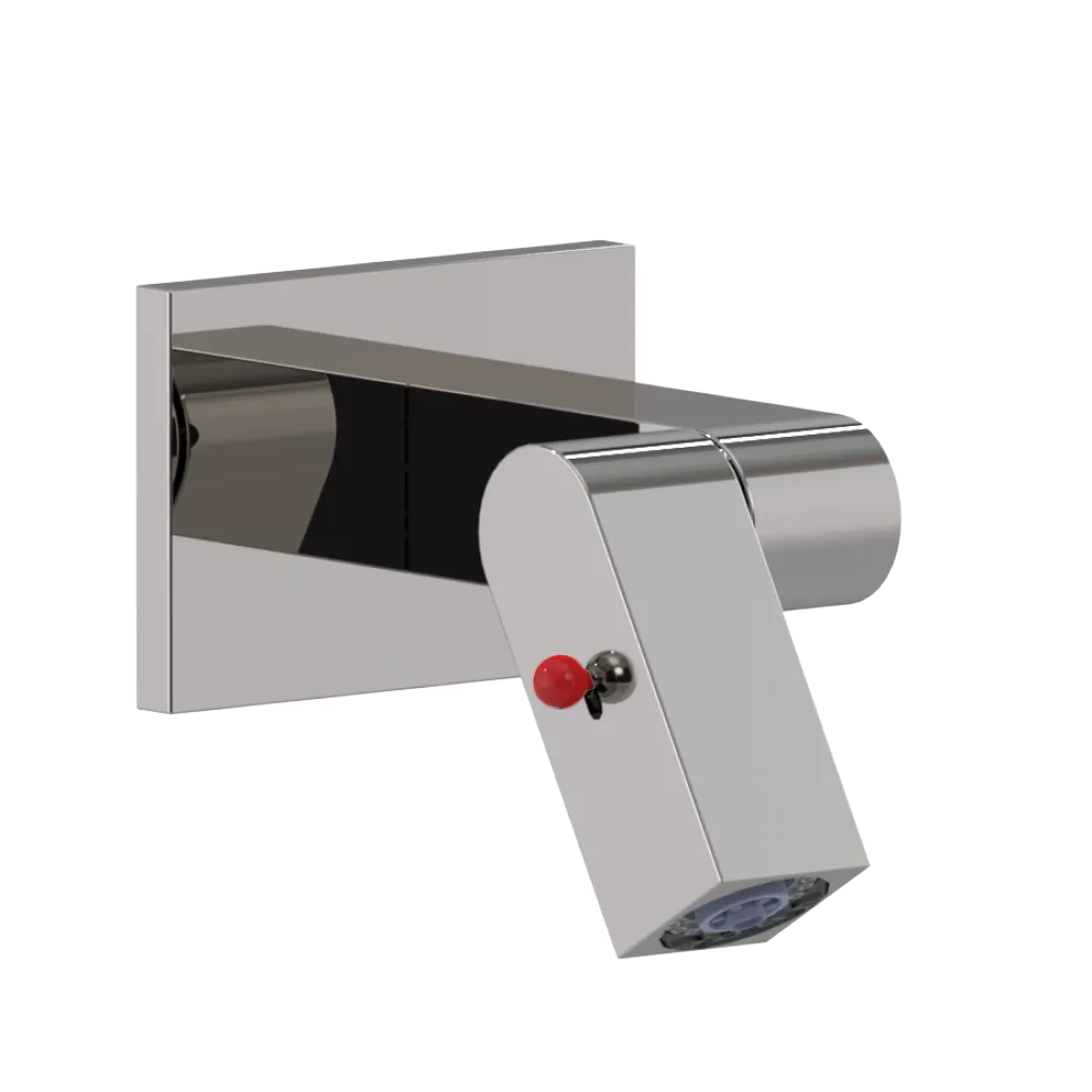 Rubinet Wall Mount Bidet & Foot Rinse with Dual Function Spray Polished Nickel