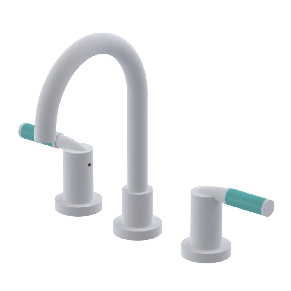 Rubinet Widespread Lav set (less drain) Matt White