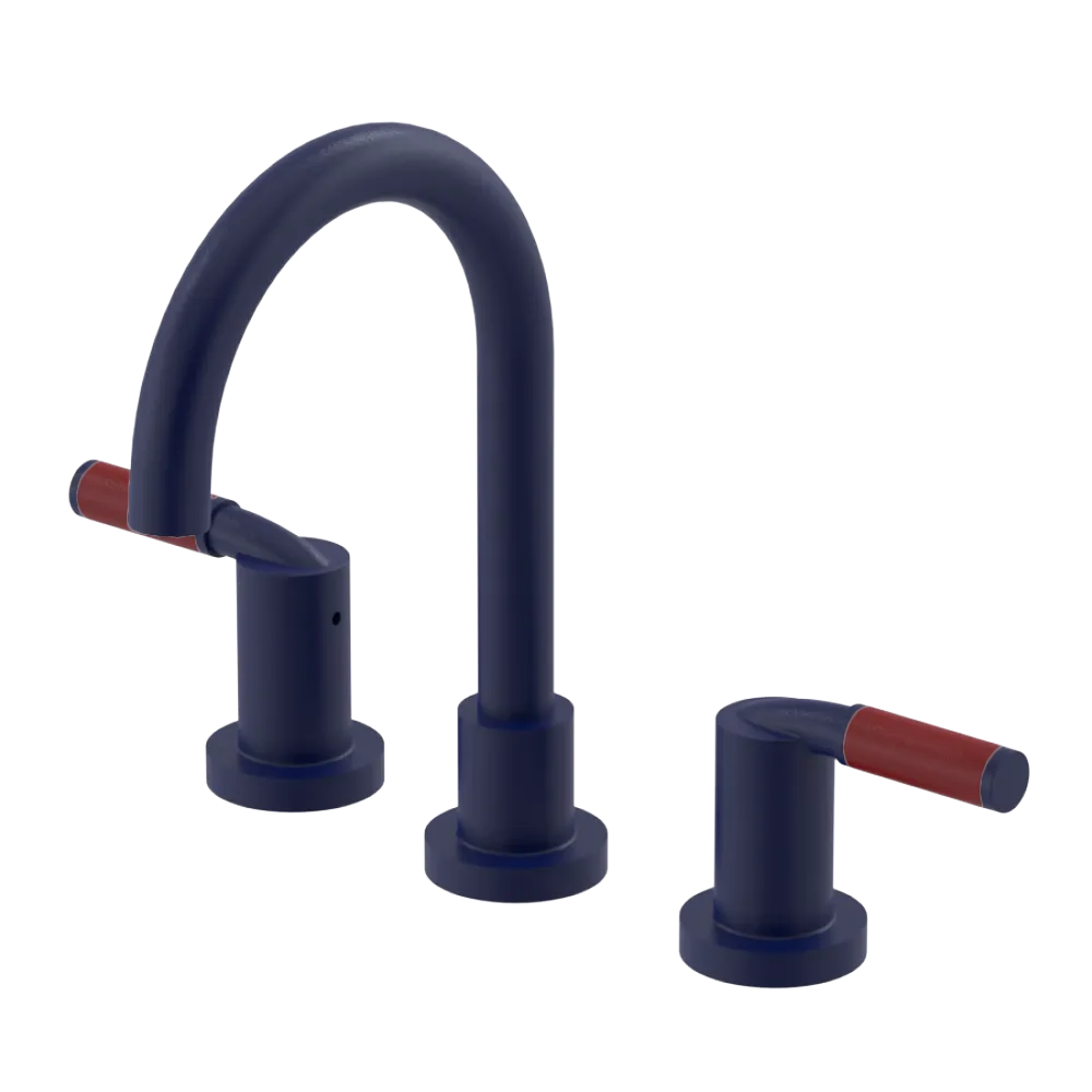 Rubinet Widespread Lav set (less drain) Midnight Blue